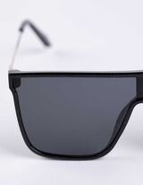 Sonnenbrille - Metallic-Details - schwarz