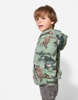 rozpinana bluza - nadruk na całej powierzchni - zielony