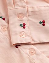 Bluză - Broderie - Roz