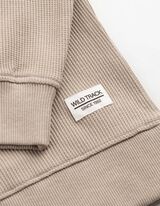 Sweatshirt - Waffelstruktur - Beige