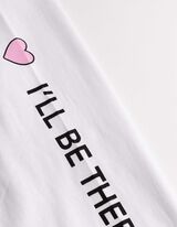 Tričko s dlouhým rukávem - Zadní potisk - bílá