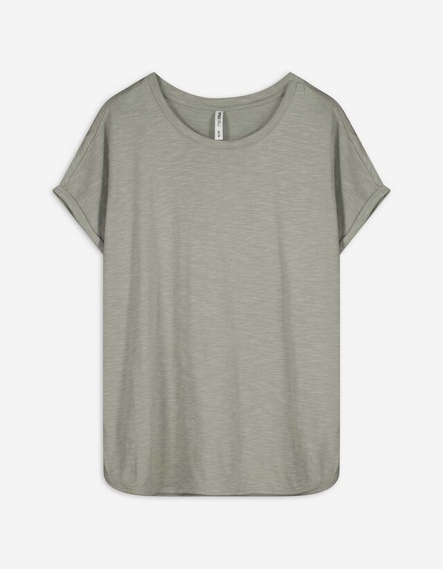 Shirt - Seitenschlitz - hellgrün