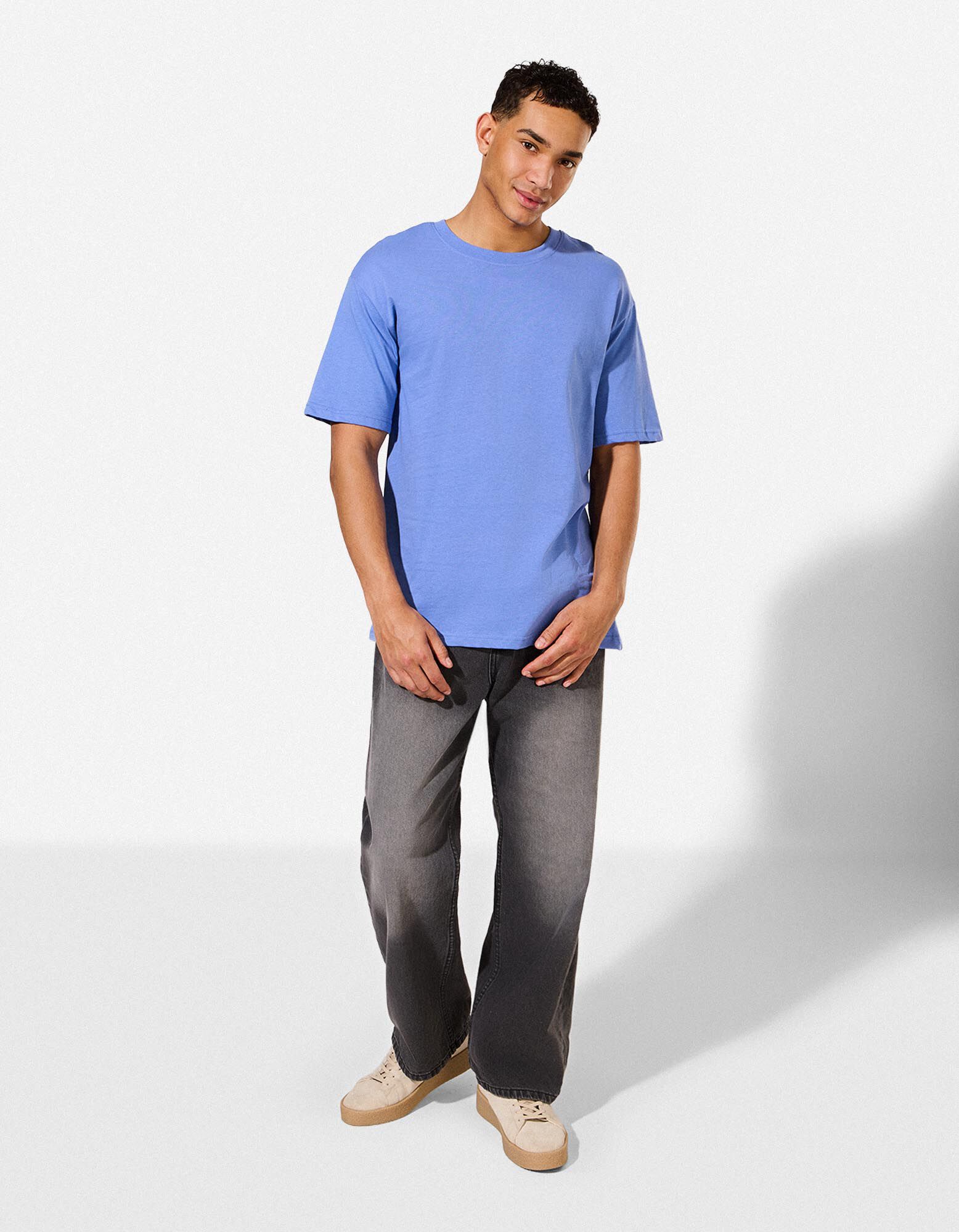 T-shirt - Coupe oversize - Bleu