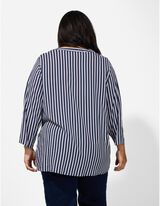 Bluse - Allover-Muster - dunkelblau