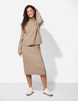 Pulóver - Stojačik - svetlohnedy