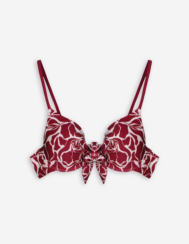 Bikinitop - Allover-Print - rot