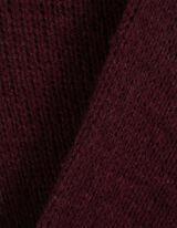 Strickpullover - V-Ausschnitt - dunkelrot