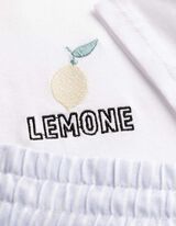 Pyjama Set aus Shirt und Shorts - Mustermix - wei&szlig;