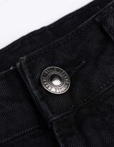 Pantaloni scurți denim - Distrus - Negru