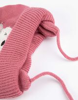 Pletena kapa - vezivanje - ruzicasta