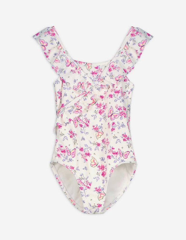 Costume da bagno - Materiale strutturato - bianco