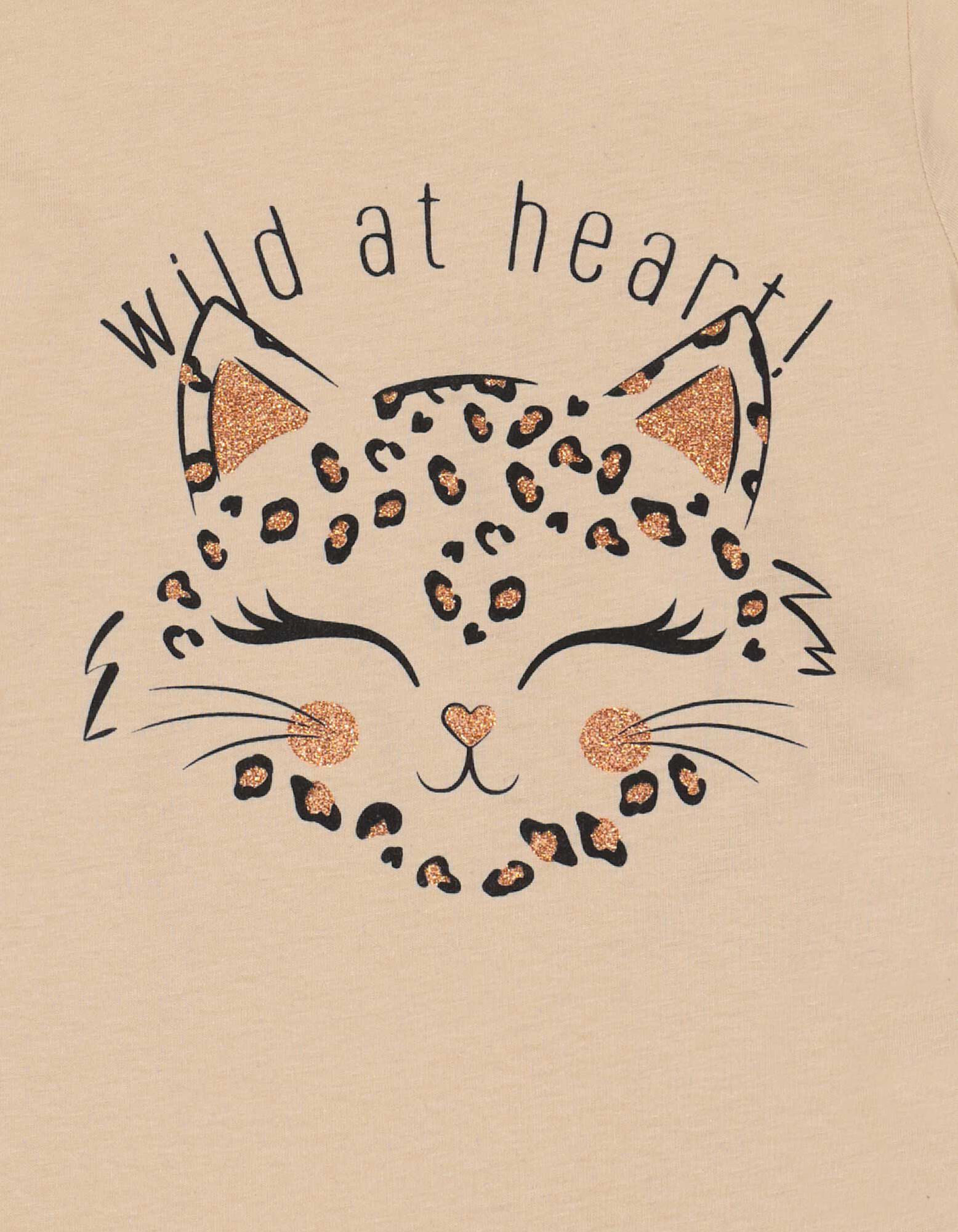 T-shirt - Glitterprint - beige