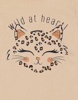 T-shirt - Glitterprint - beige