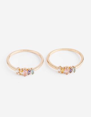 Ring - Ziersteine - goldfarben