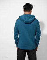 rozpinana bluza - kaptur z troczkiem - turkusowy