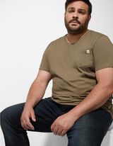 T-shirt - Poche-poitrine - marron clair