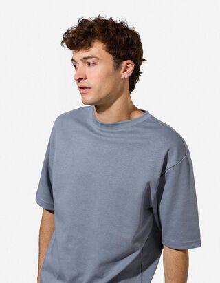 Tričko - Nadměrn&yacute; střih Oversized Fit - Petrolejov&aacute;