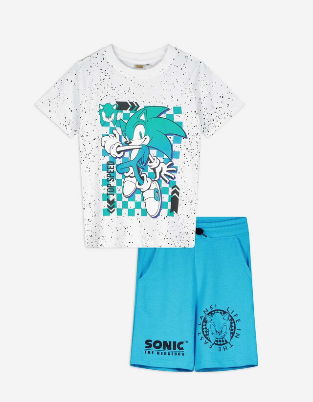 Set majice i kratkih hlača  - Sonic - bijela