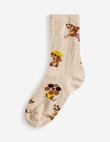 Sokken - Motief all-over - beige