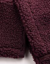 Sweatjacke - Teddyfell - Lila