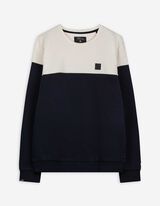 Sweatshirt - Color-Blocking - dunkelblau