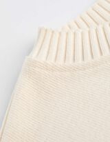 Pulover - Amestec de bumbac - Alb