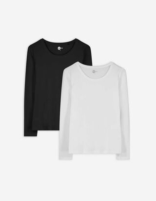 Tričko s dlh&yacute;mi ruk&aacute;vmi - balenie po 2 kusoch