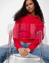 Mikina s kapuc&iacute; - Kapuce - cervena