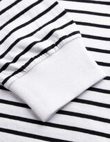 Poloshirt - Streifen - weiß