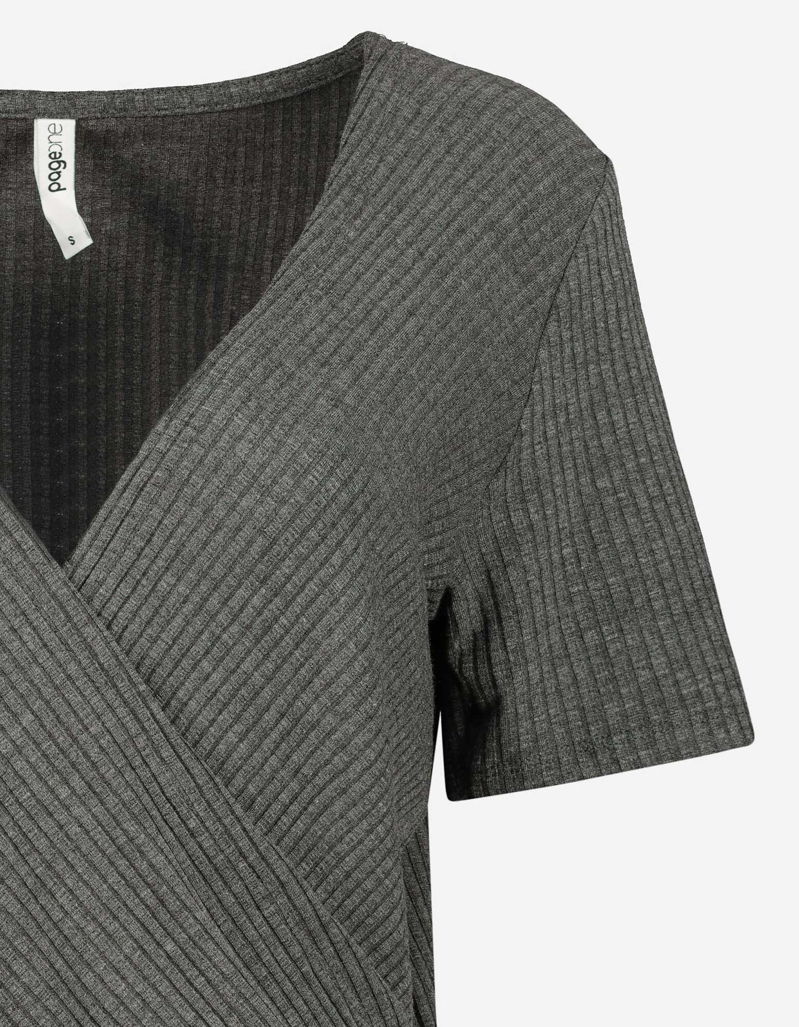T-shirt - Teneur en viscose - Gris fonc&eacute;