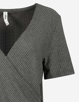 T-shirt - Teneur en viscose - Gris fonc&eacute;
