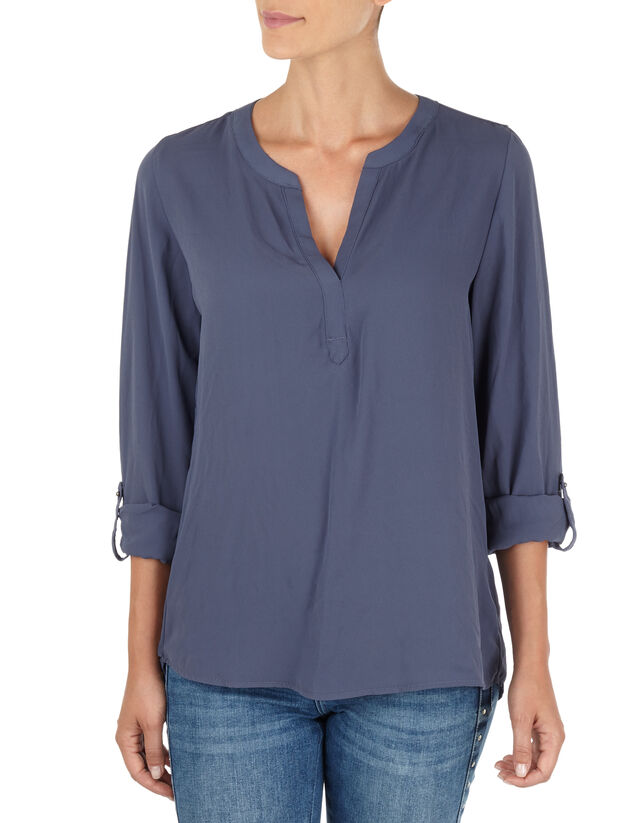 Damen Bluse mit regulierbaren &Auml;rmeln
