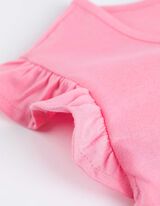 sukienka - Rękawy typu cap - rozowy