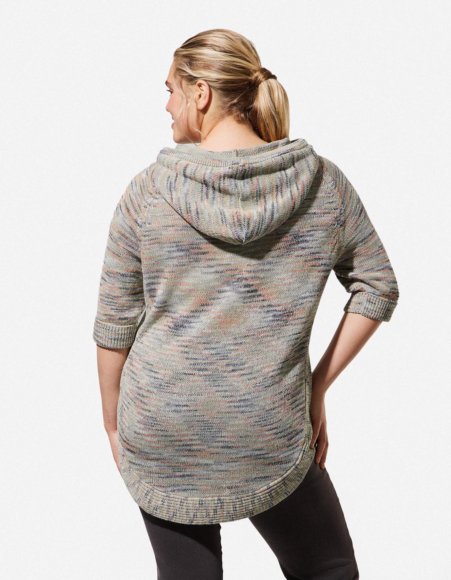 Hoodie - Dreiviertel&auml;rmel - gr&uuml;n