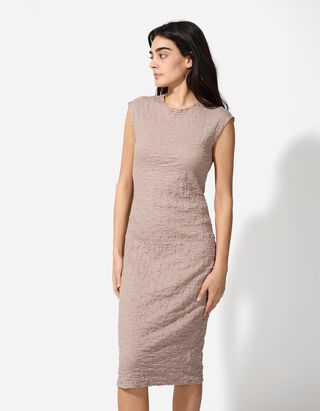 Kleid - einfarbig - beige Kleid - einfarbig - beige