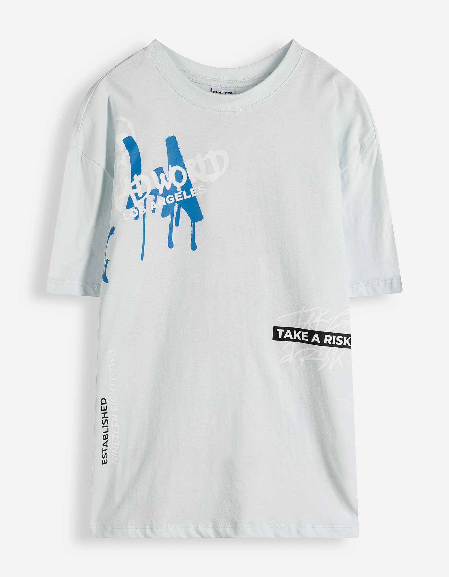 T-shirt - Coupe oversize - Bleu clair