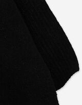 Longpullover - Seitenschlitz - schwarz