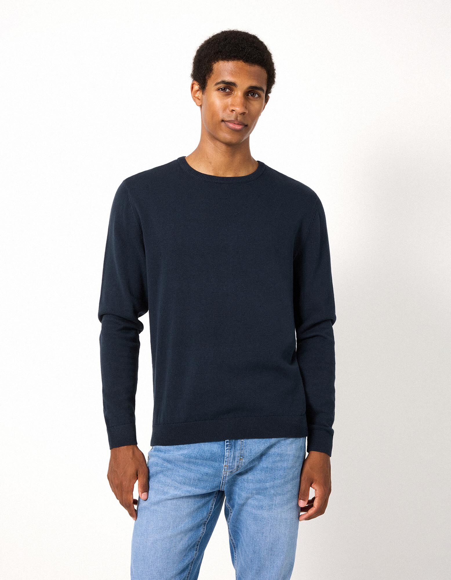 Pullover - Baumwolle - Dunkelblau
