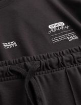 Set aus T-Shirt und Hose - Schwere Qualit&auml;t - dunkelgrau