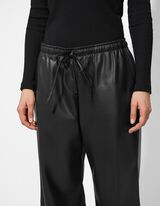 Broek - Imitatieleer - zwart