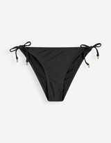 Bikinislip - Glitzerstoff - Schwarz