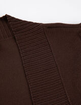 Dlhý kardigán - LENZING™ ECOVERO™ - tmavohneda