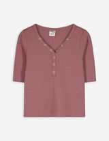 Langarmshirt - einfarbig - dunkelrot