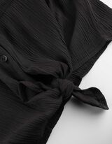 Chemisier - Détail noué - Gris foncé