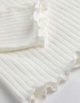 Hosszú ujjú felső - Bordázott - feher