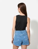 Ujjatlan felső - Szűk fazon - fekete