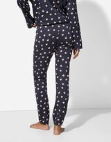 Spodnji del pižame - Potisk po celotni površini - temno siva