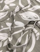 Maxikleid - Allover-Print - dunkelgr&uuml;n