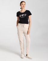 Bėgiojimo kelnės - Uždėtinės ki&scaron;enės - smelio spalvos