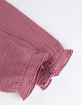 Set z šiat a legín - Mušelín - tmavocervena